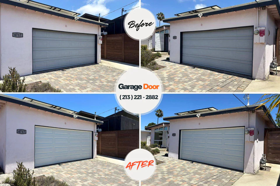 Before and after: garage door repair North Amityville, NY